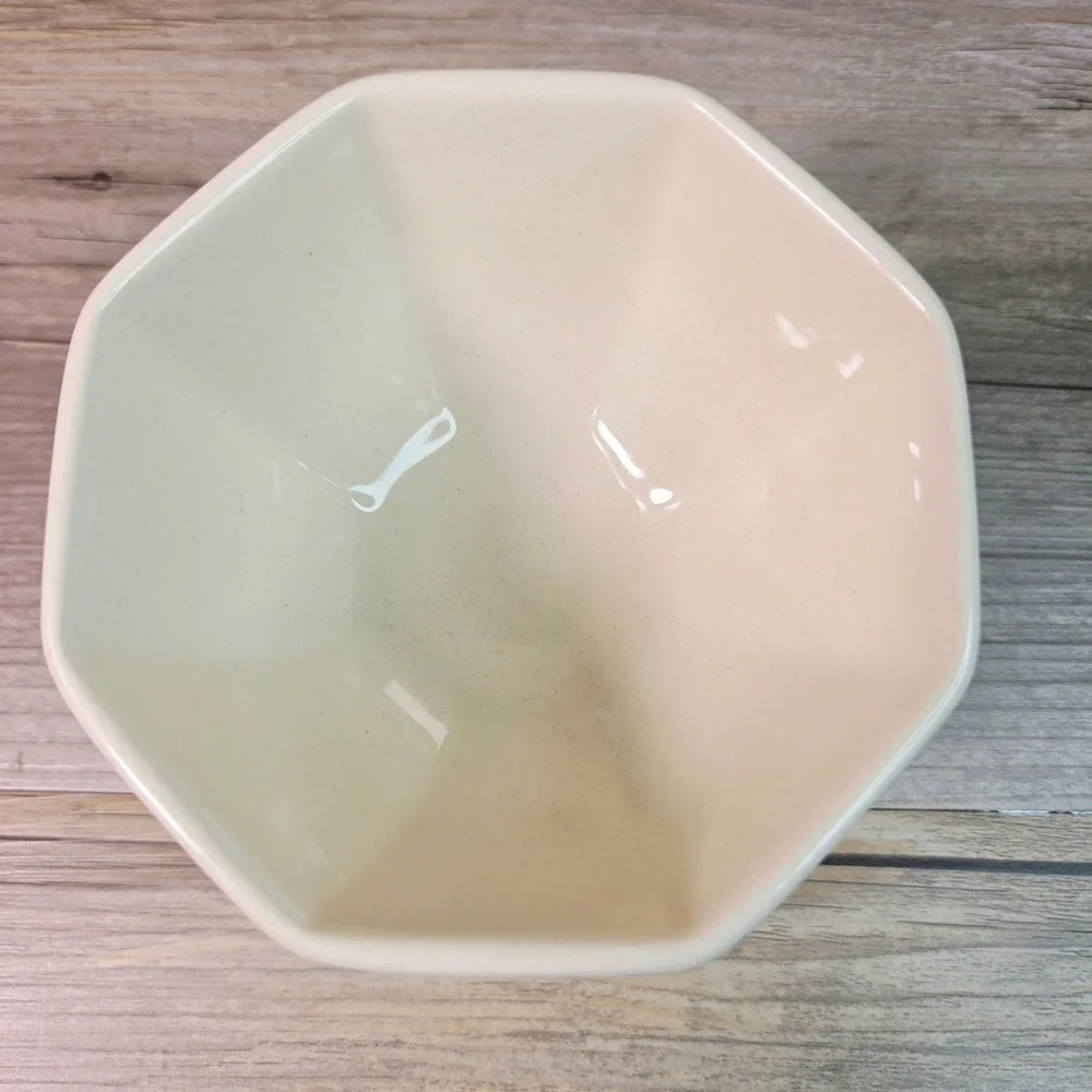 Polish Pottery Manufaktura Footed Bowl Octagon Dessert Cup Polish Stoneware Blue